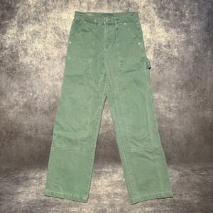 Arizona Jean Co Womens 3 Green Carpenter Double Knee Jeans Utility Highest Rise‎